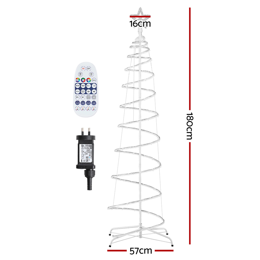 Jingle Jollys Christmas Tree 1.8m 100 RGB LED Rope Lights Xmas Trees Decoration — image 2
