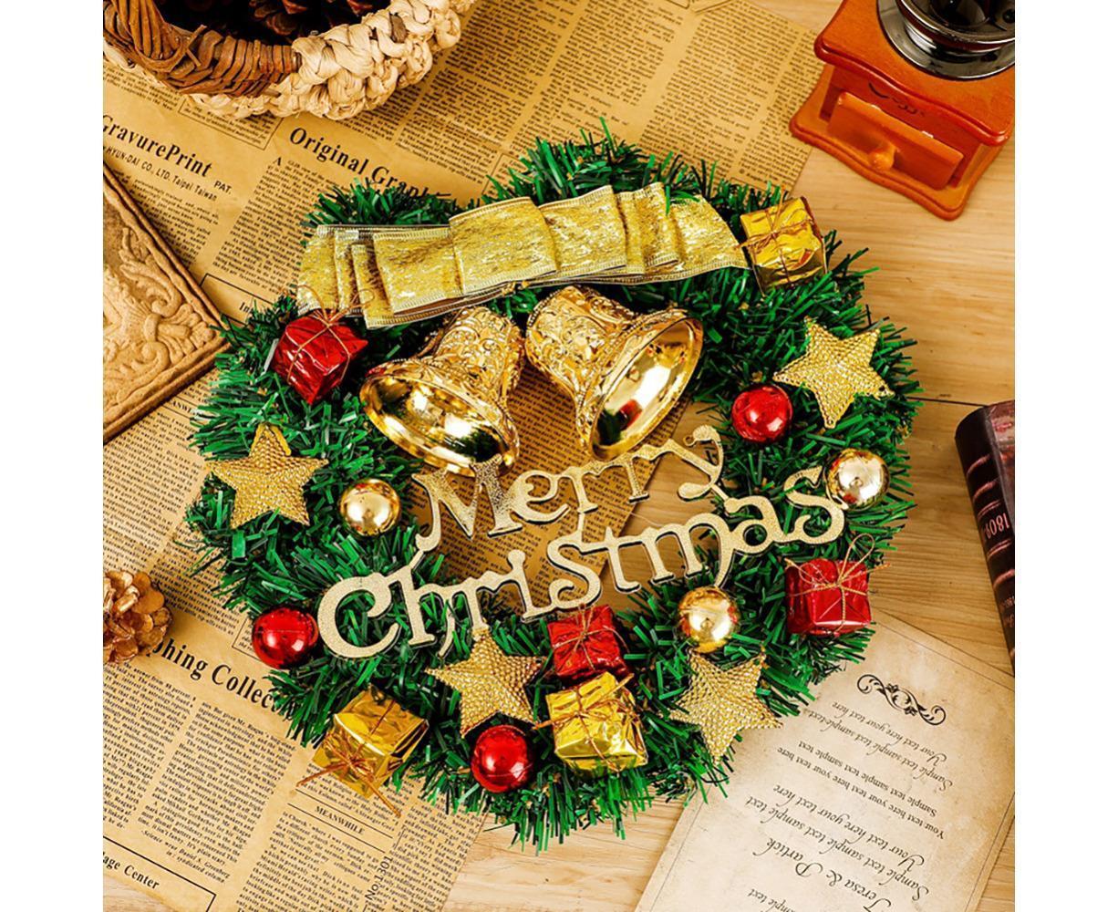 Christmas Wreath for Front Door, Pre-lit Xmas Wreath Decorated with Ball Ornaments, Pine Cones, Berries, for Wall Windows Home Outdoor Decor โ image 6