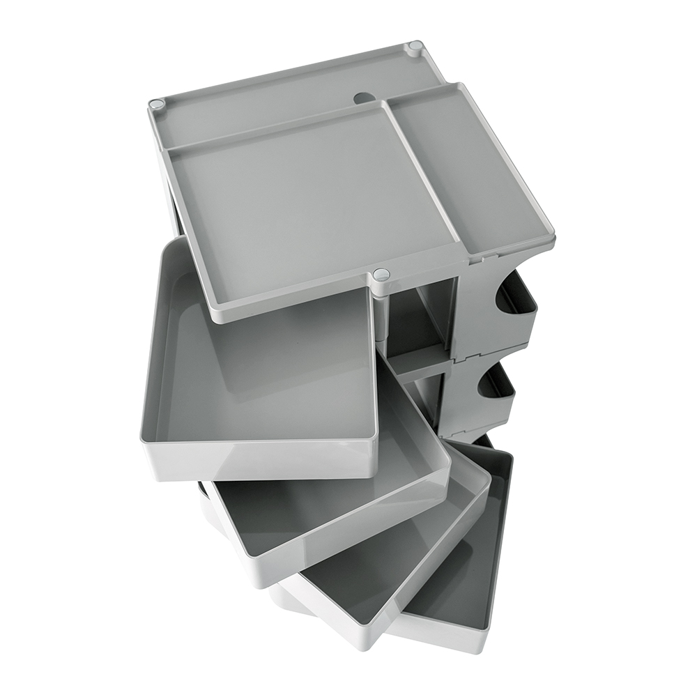 Artiss Storage Trolley Bedside Table 5 Tier Cart Boby Replica Grey — image 3