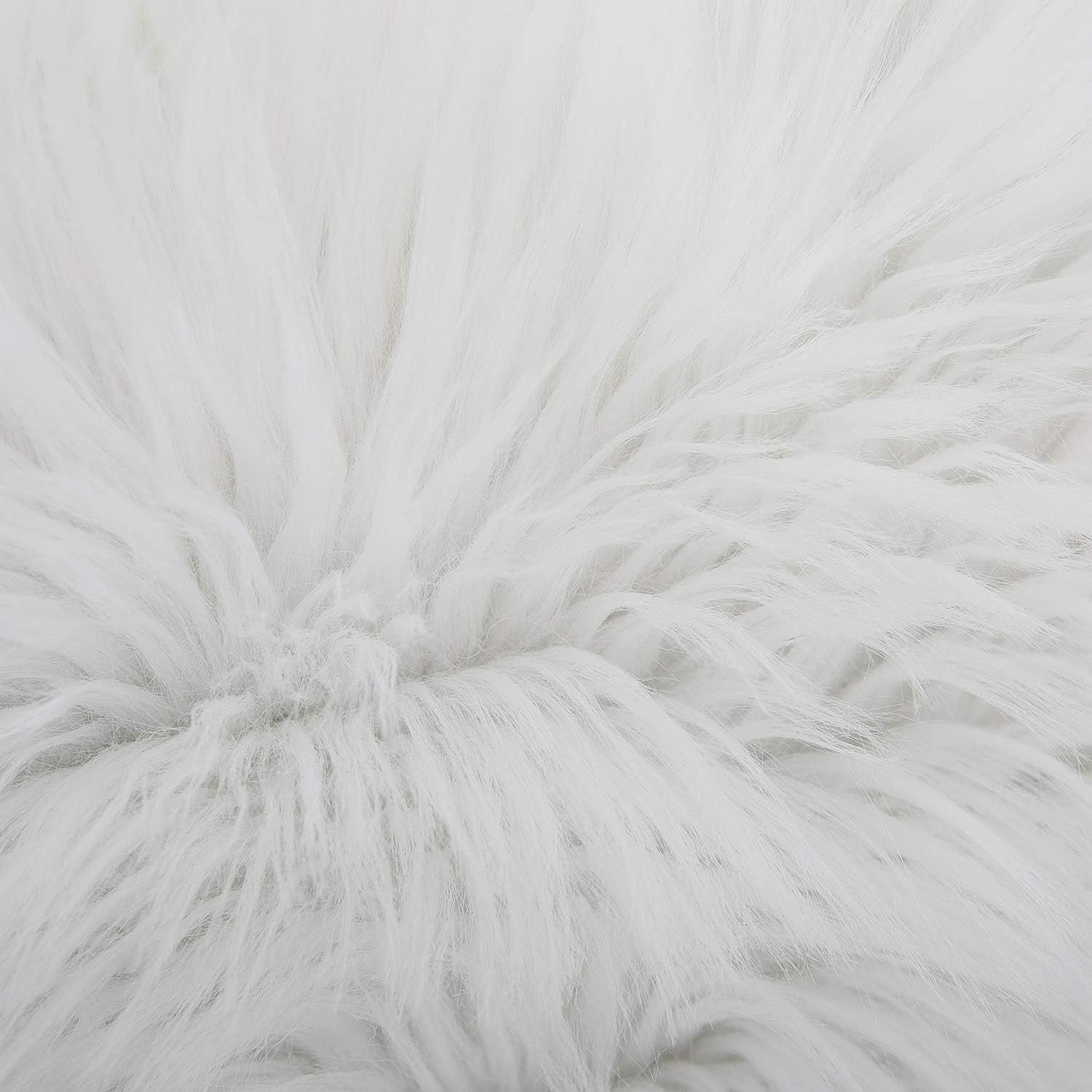White Luxurious Long Faux Fur Cushion Covers - Set of 2, 45x45cm Soft Plush Decorative Pillowcases for Sofa & Bed โ image 2