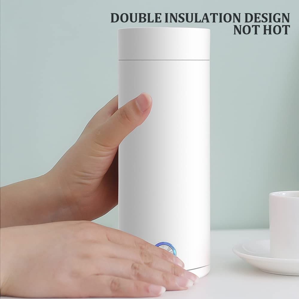 400ml Automatic Shut-Off Portable Electric Kettle, Stainless Steel Liner Fast Boiling Bottle for Water, Tea, Coffee, Baby Milk — image 2