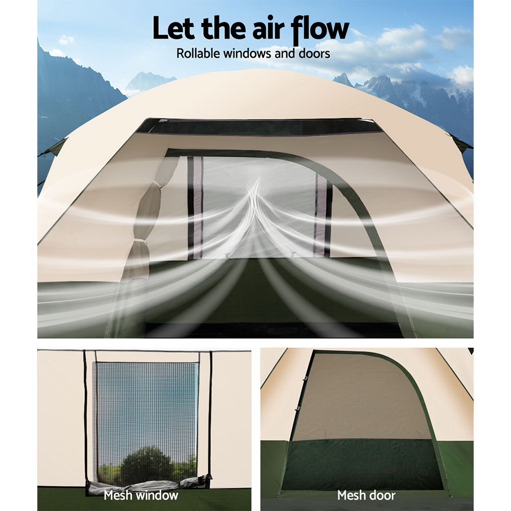 Weisshorn Family Camping Tent 4 Person Hiking Beach Tents Green โ image 6
