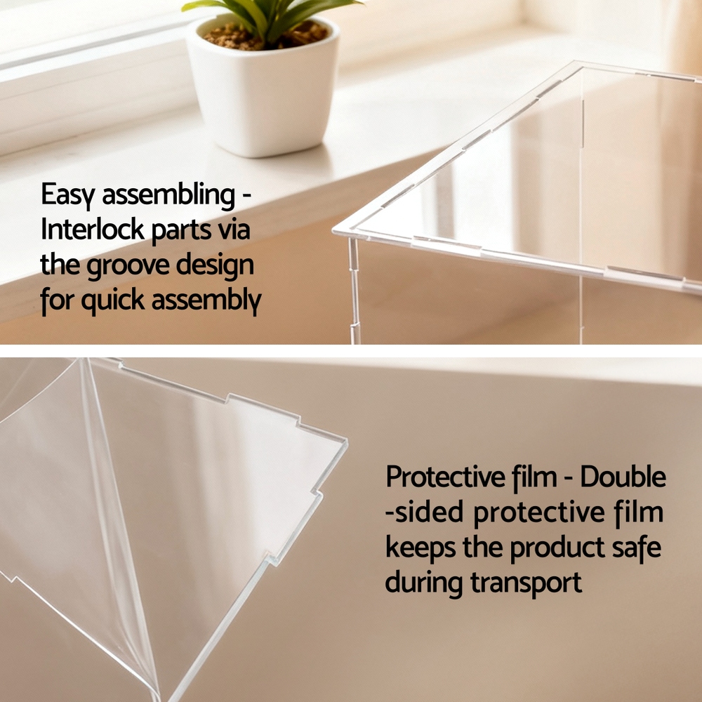 Artiss Clear Acrylic Display Case Dustproof Protection Box For Car Toys 15CM — image 5