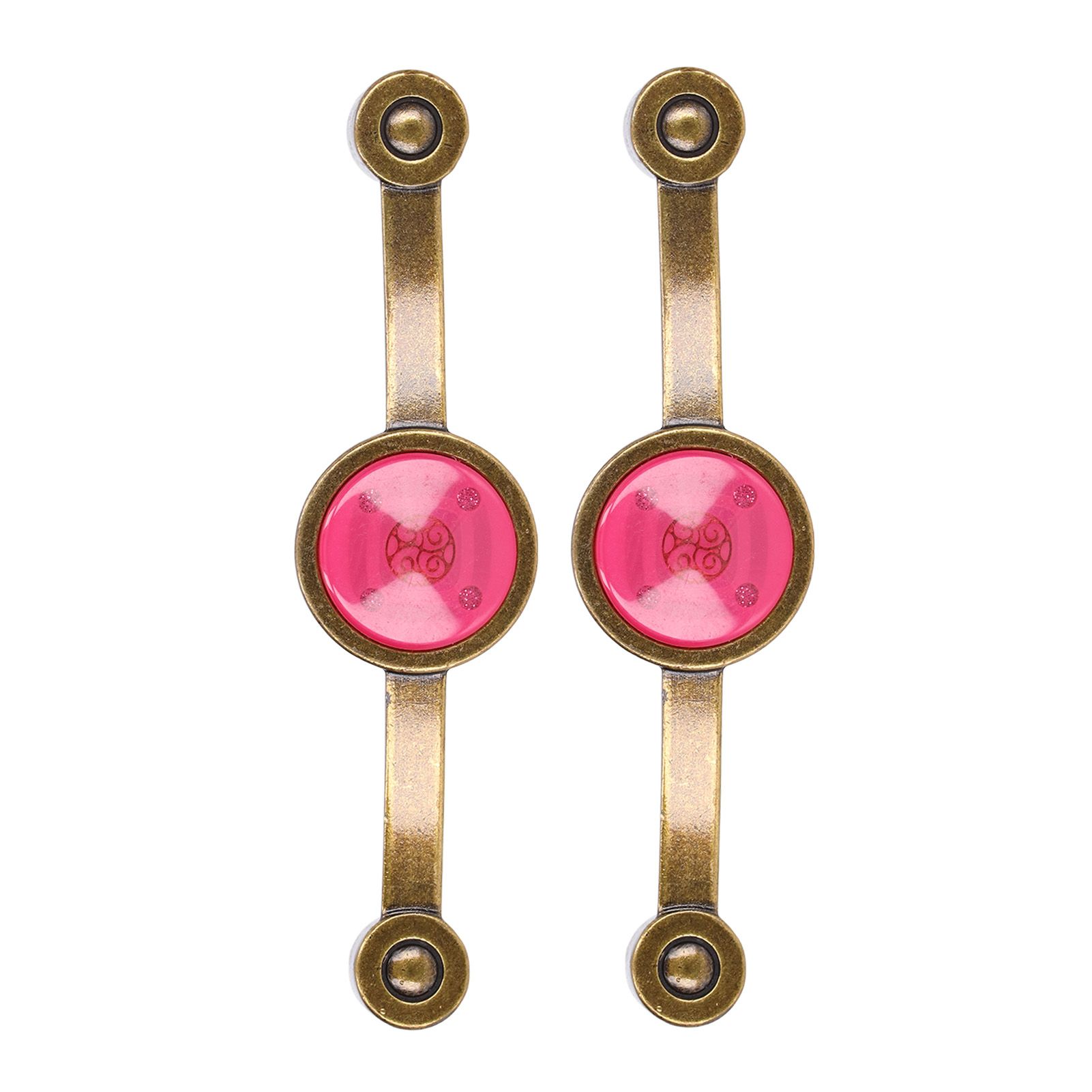 2 Pcs Zinc Alloy Antique Copper Handle European Modern Pastoral Color Acrylic Handle for Cabinet DrawerPink โ image 2
