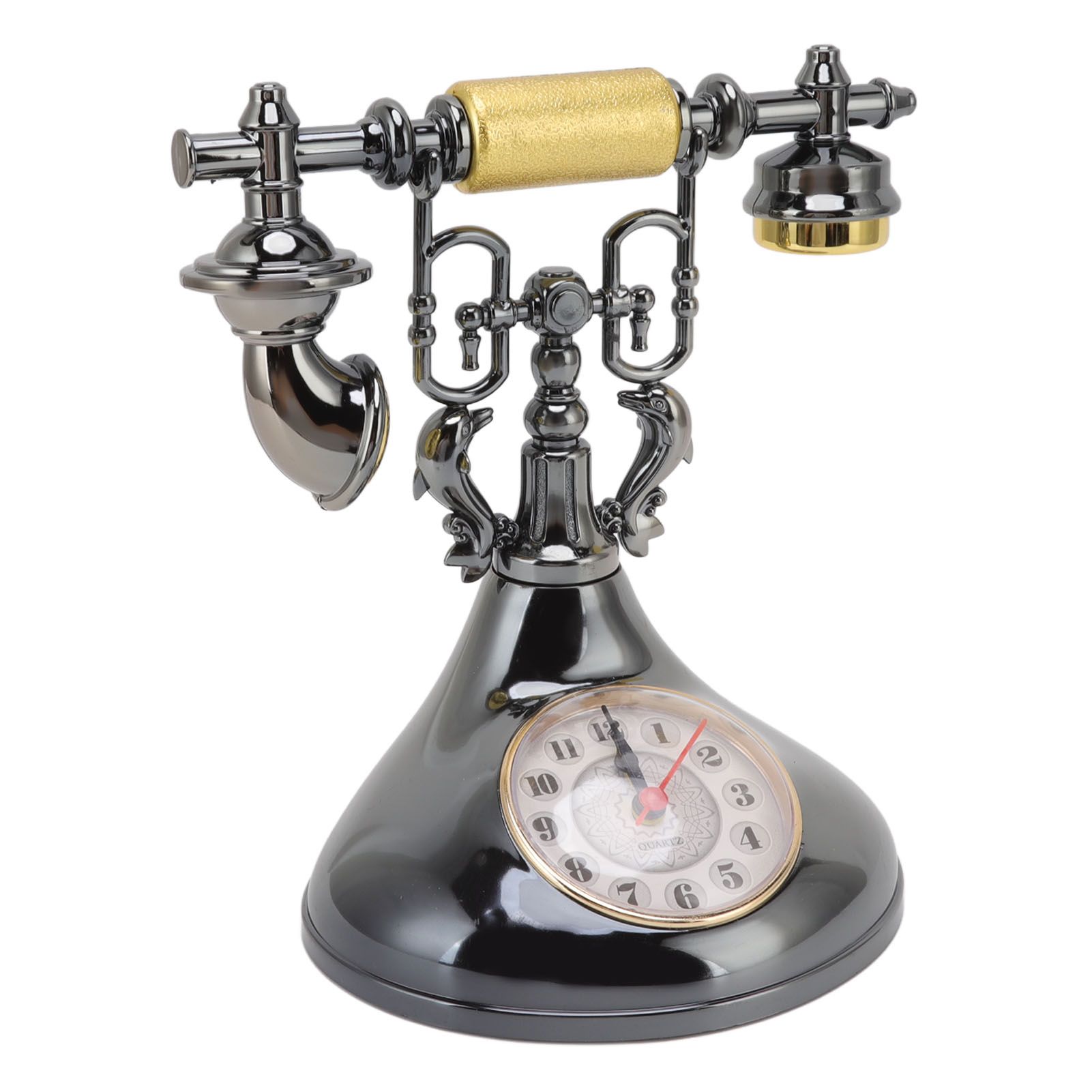 Vintage Telephone Alarm Clock Unique Elegant Accurate Time Bedside Clock Decoration for Home Cafe Office YF020 1 — image 4