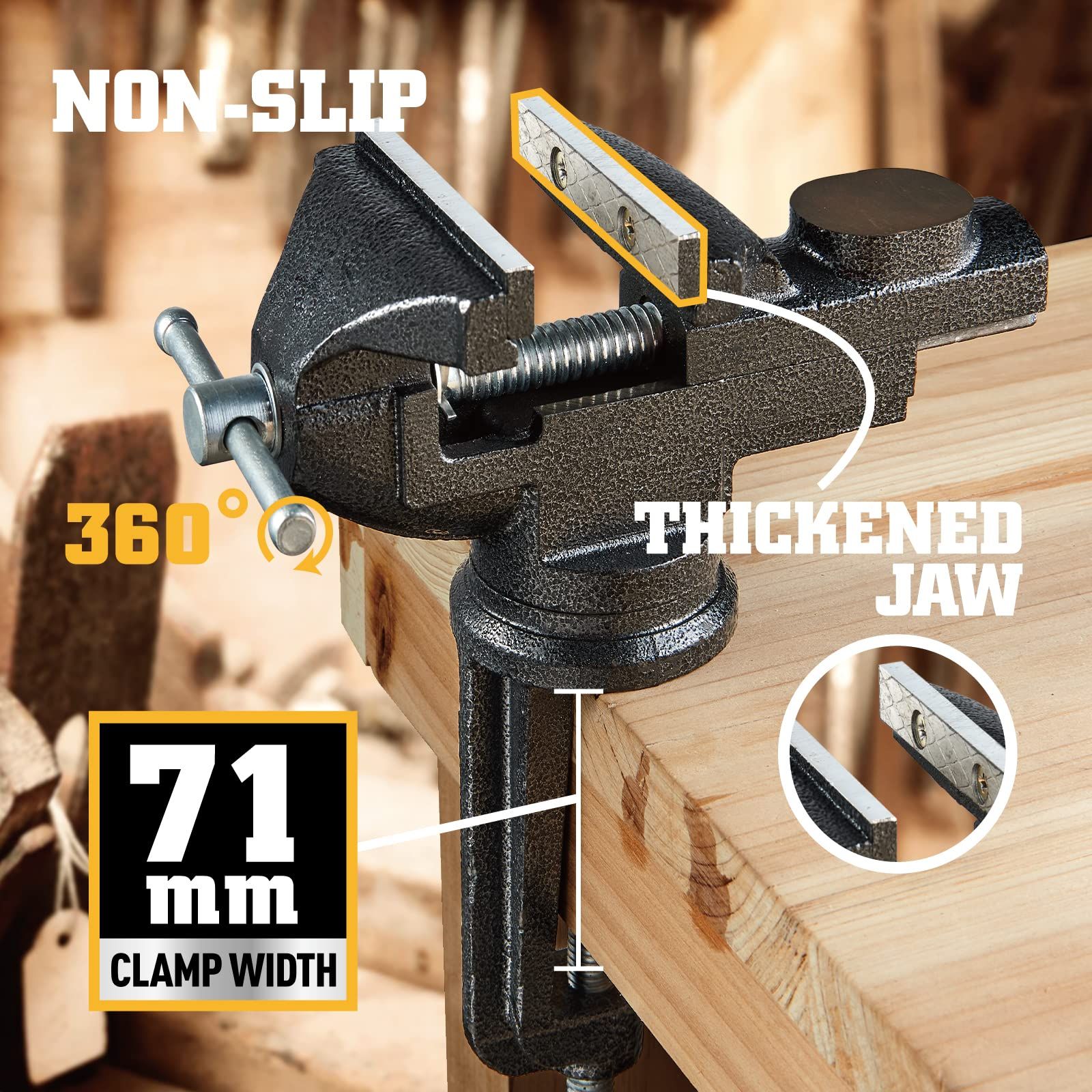 Household viewing fixture, 360 ° rotating base fixture, used for woodworking, handicraft creation, and metal processing — image 3