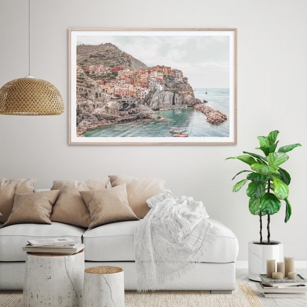 Wall Art 80cmx120cm Italy Cinque Terre Wood Frame Canvas โ image 4