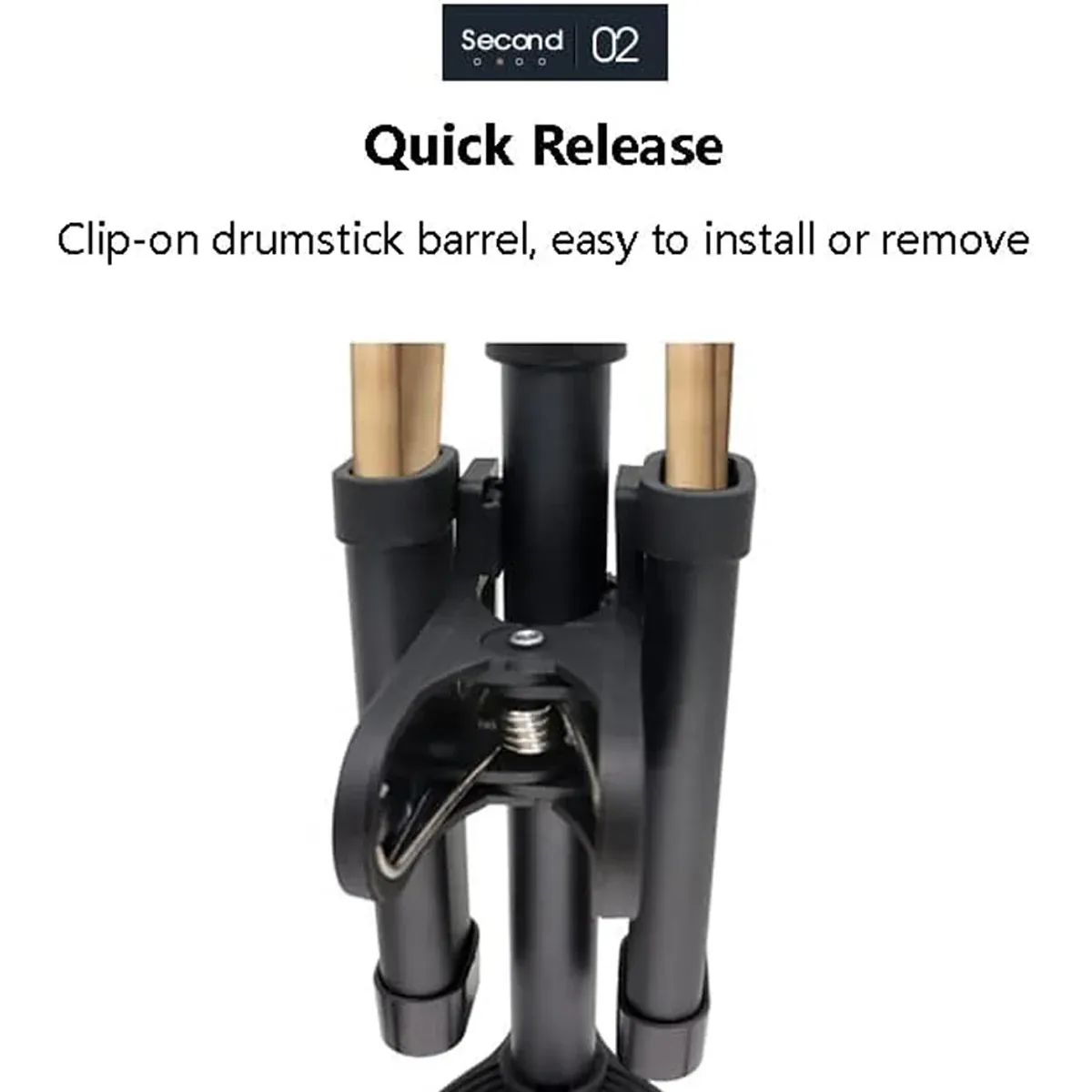 Drum Sticks Case Aluminum Alloy Clip Drum Stick Bag Stand Anti-slip Rubber Pad — image 6