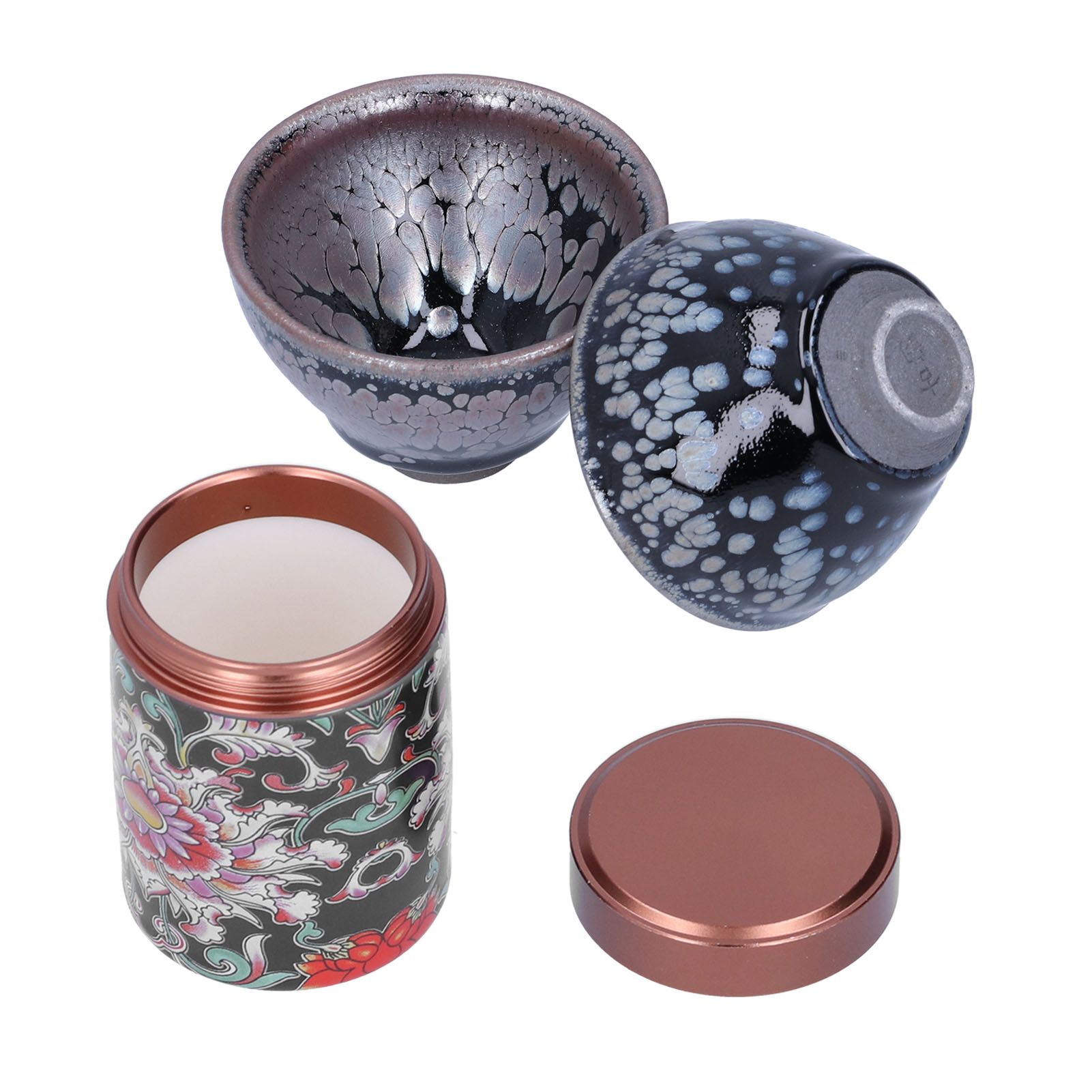 Ceramic Kung Fu Tea Set Tea Canister with Tea Cup for Home Tea House Gift Tea Accessory — image 3