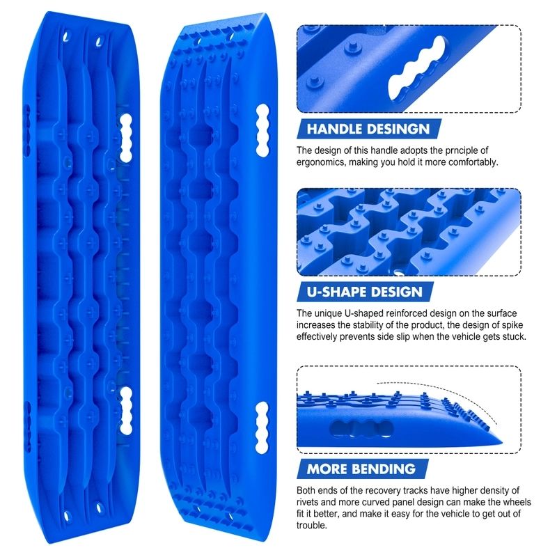 X-BULL Recovery tracks Sand tracks 2pcs Sand / Snow / Mud 10T 4WD Gen 2.0 - blue โ image 2