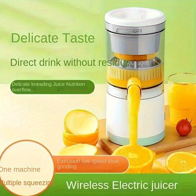 New Portable USB Charging Juicer, High Juice Yield for Various Fruits, Pulp Separating Design, Rechargeable Lithium Battery Ideal Gift White — image 3