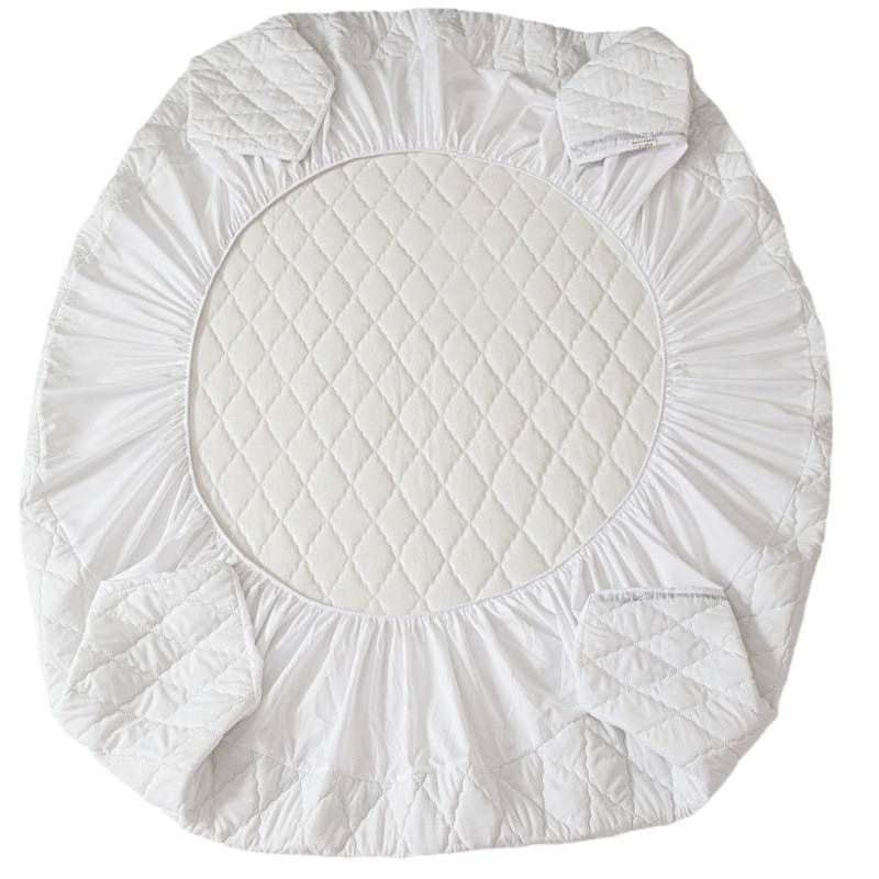 Waterproof Quilted Fitted Sheet Solid Color Toddler Navy blue 1.2*2m single fitted sheet โ image 6