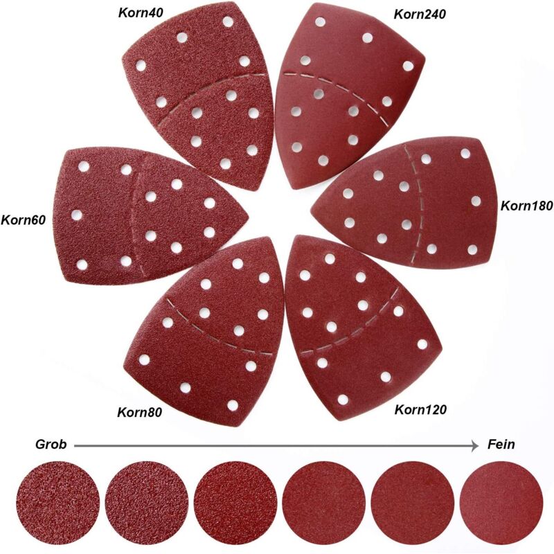 Sandpaper, Sandpaper for Bosch PSM 100A, PSM 160, PSM 200 AES, PSM 18, PDA 180, PSM 160 A/PSM 80/PRIO, 105 mm x 152 mm, 60-pack, Grit P40 — image 3