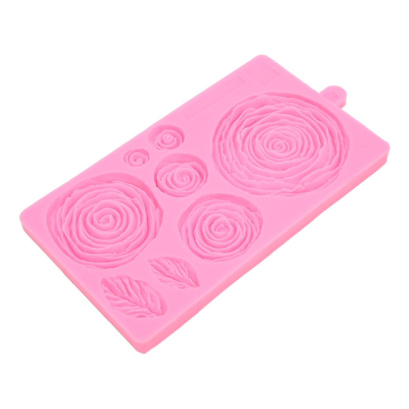 Roses Mold Stick Proof Toxic Free Odorless Dishwasher Safe Silicone Leaf Flower Mould for DIY Cake Chocolate β image 4