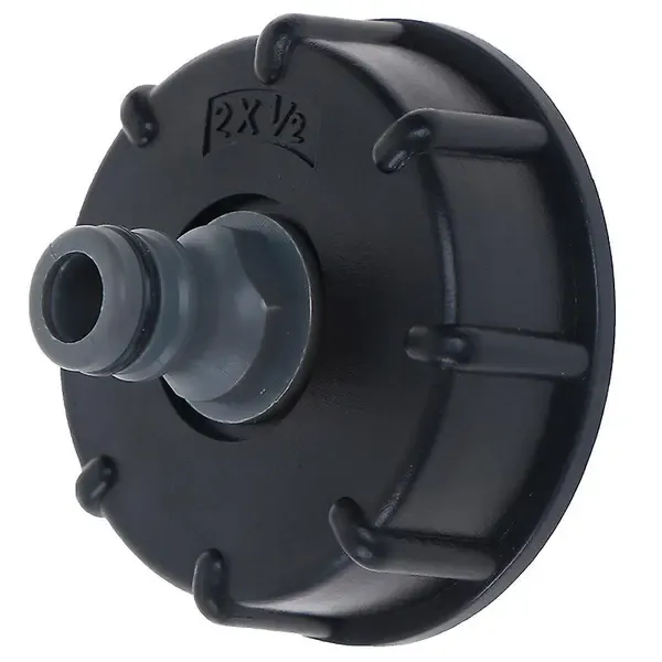 IBC Tank Adapter Reducer Connector, Plastic 2-Inch Coarse-Thread Water Tank Fitting for IBC Containers and Storage Drums, Black โ image 2