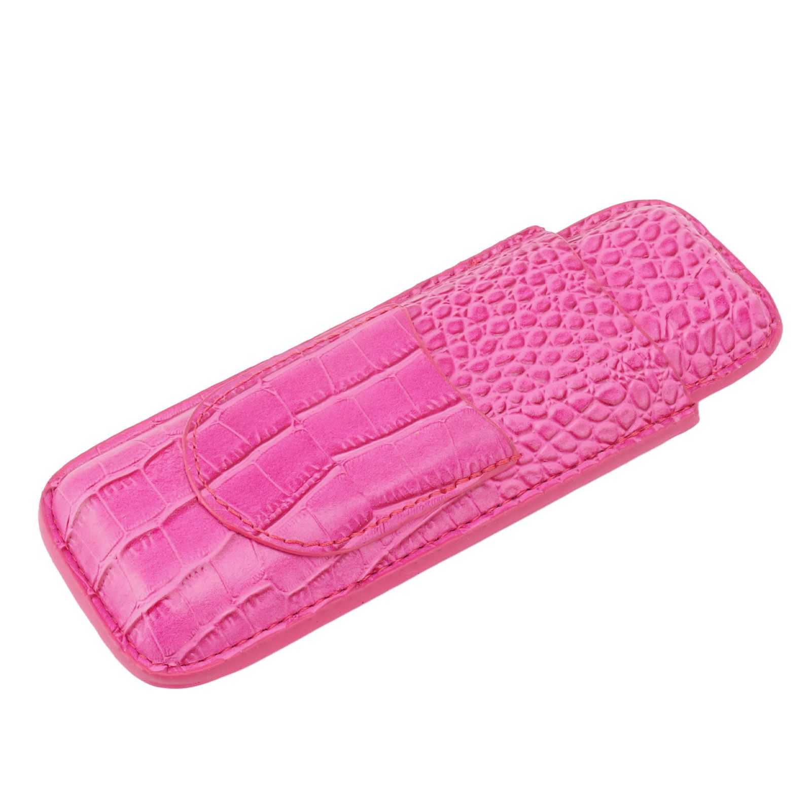 Cigar Case Holder Soft Leather Portable Wear Resistant Vintage Cigar Humidor for Birthday Pink โ image 2