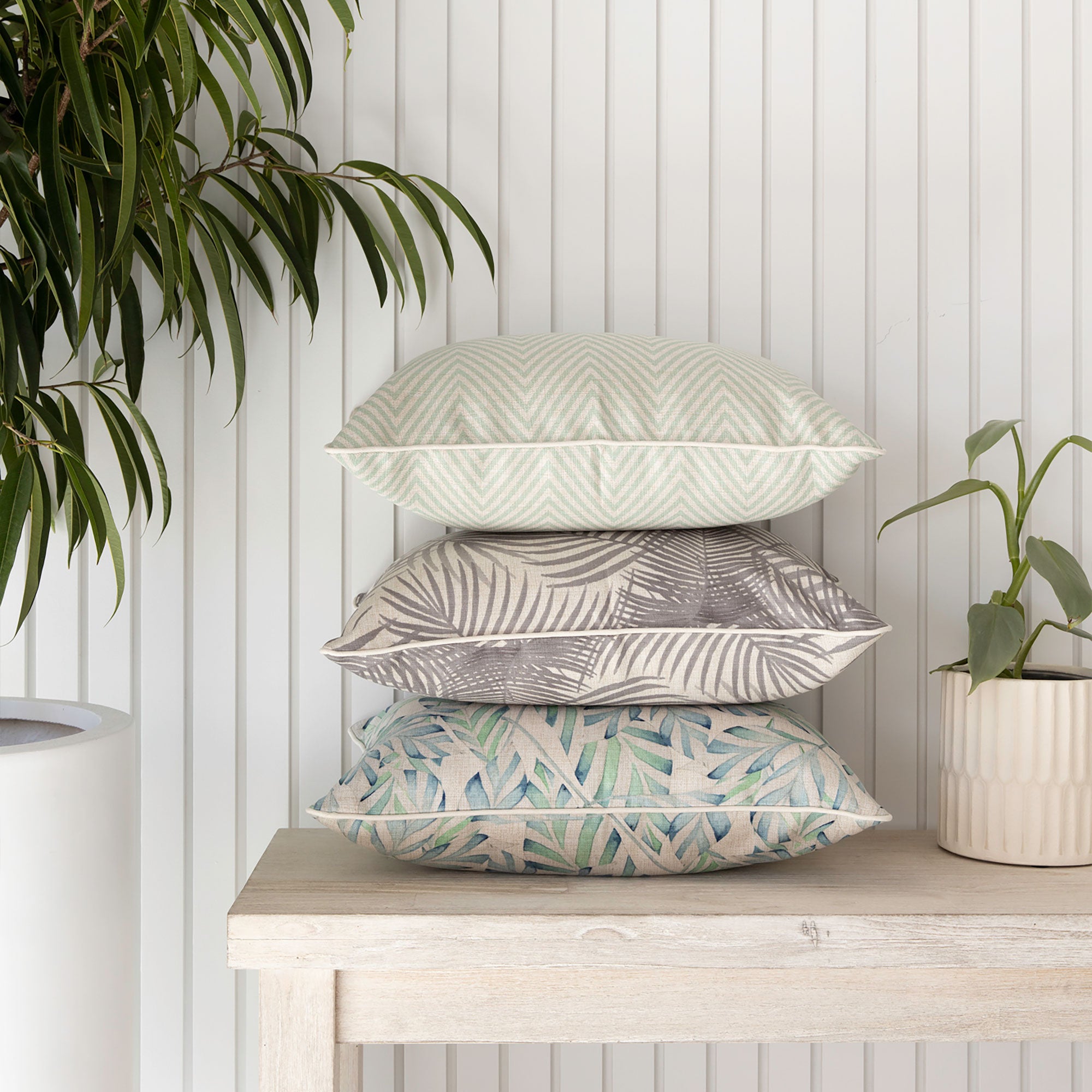 Cushion Cover-With Piping-Seminyak Smoke-45cm x 45cm — image 2