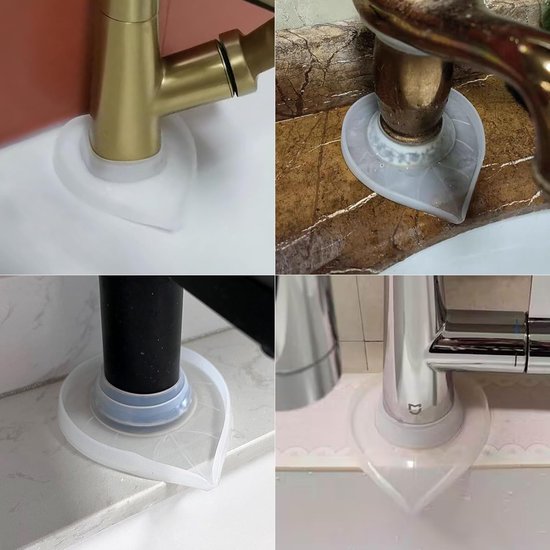 Tap mats - 2 pieces - Kitchen taps and sinks - Waterproof tap covers - Splash guard, limescale protector, waterproof cover for bathroom taps — image 2