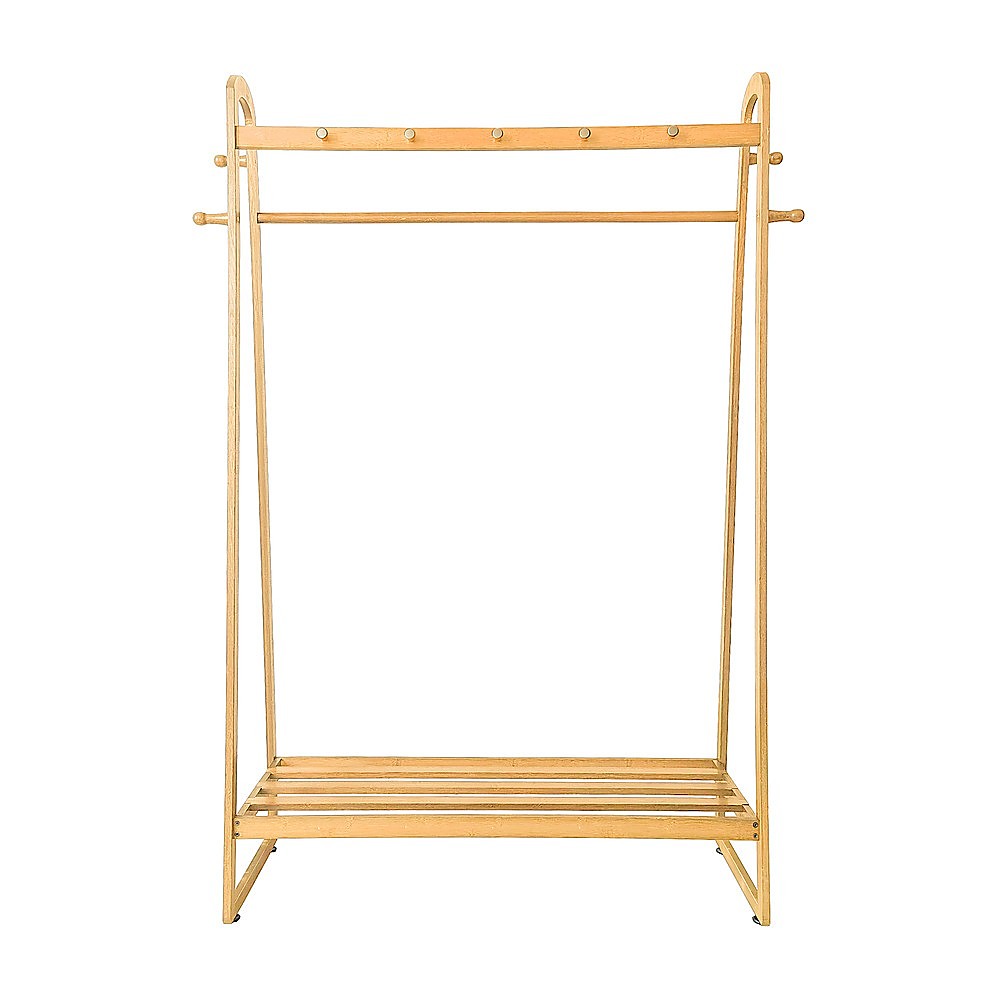Wood 160x100cm Clothes Rack Slim Stylish Space Saving โ image 4