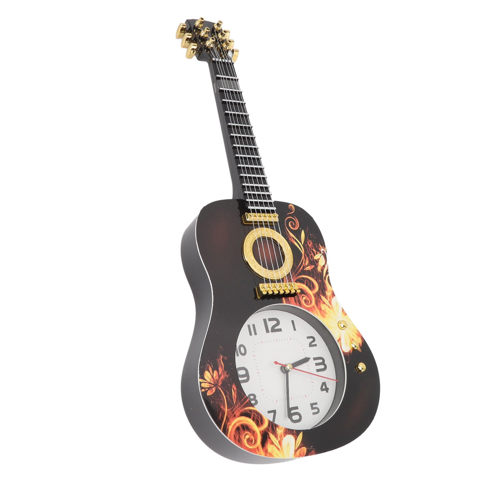 Wall Clock Silent Simulation Ukulele Shaped Decorative Alarm Clock for Bedroom Student Dormitory Office 5681 Ukulele (46x17.5x4.5cm / 18.1x6.9x1.8in) โ image 6