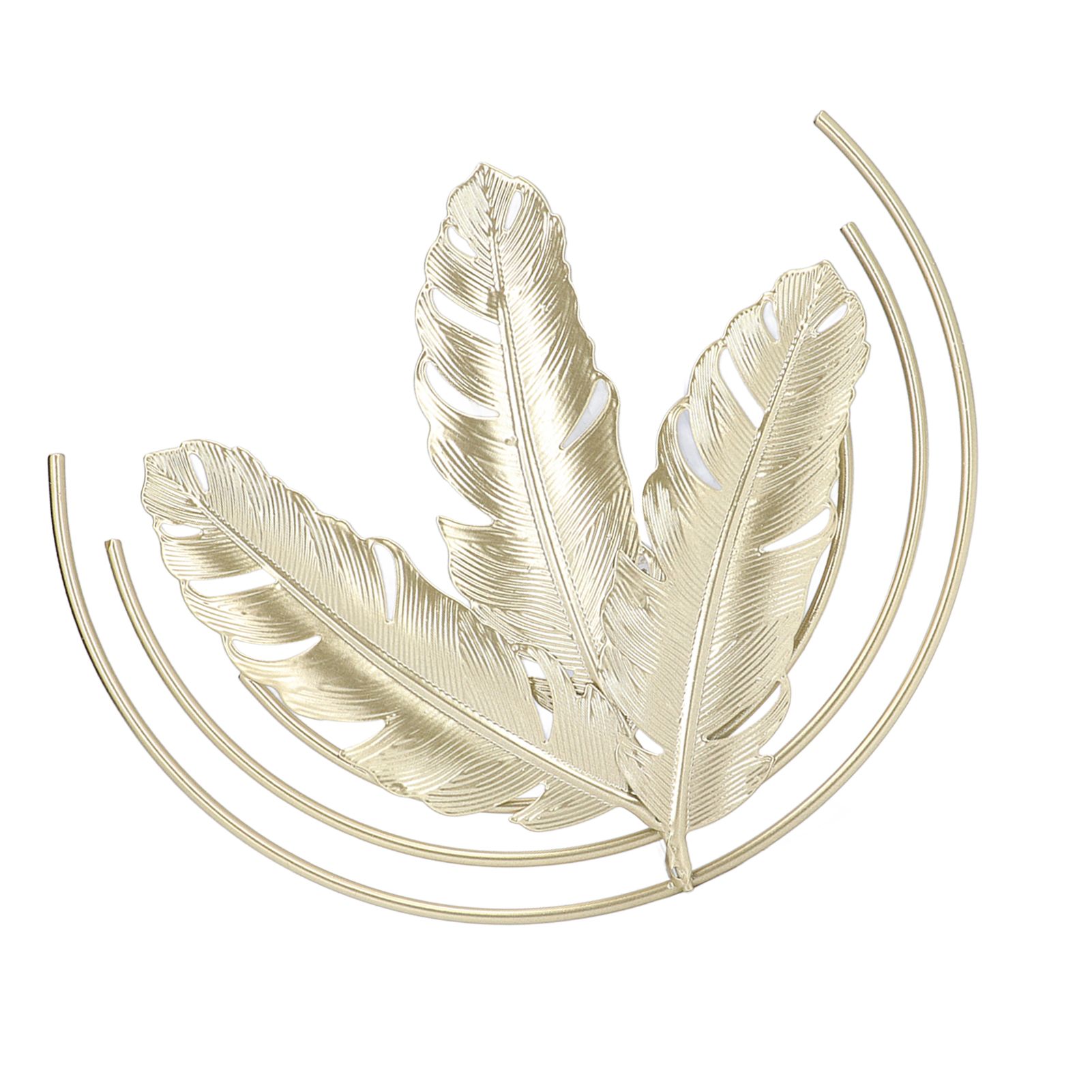 Iron Wall Sculptures Gold Metal Leaf Wall Decor for Living Room Bedroom Office Home B — image 2