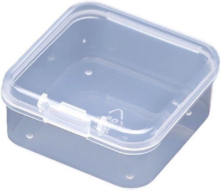 5 Pcs Clear Plastic Jewelry Storage Containers, Mini Square Box Empty Case with Lid Jewelry Boxes Jewelry Accessories — image 5