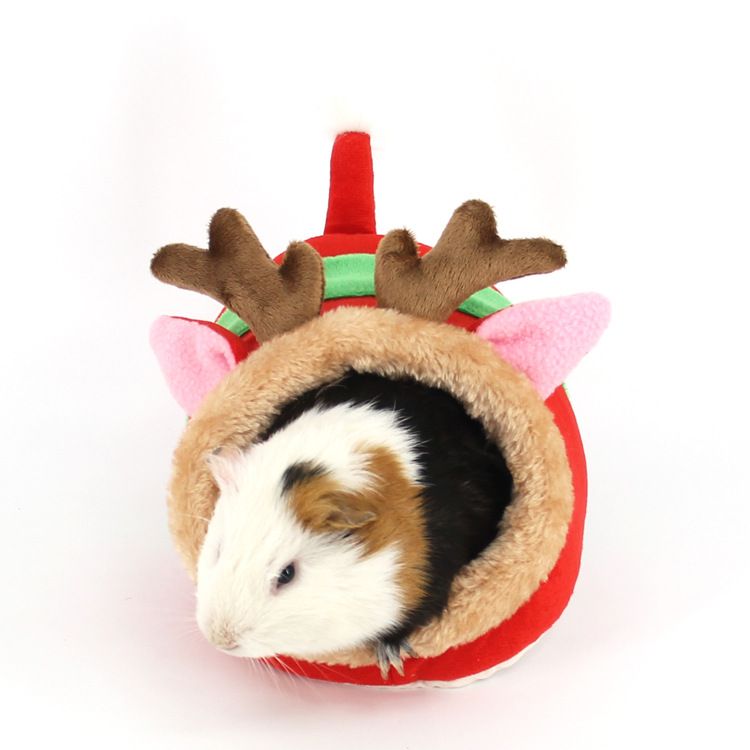 Pet Bed (Plush/PP Cotton) Size: 230mm Color: Green for Rabbits/Guinea Pigs (1pc) โ image 2