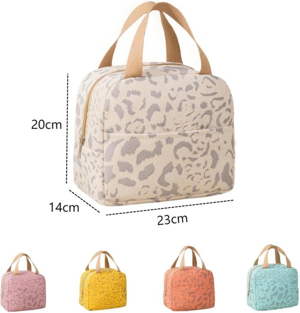 Insulated Lunch Bag Reusable Portable Small Cooler for Food, Office Gym Beach Travel, Yellow — image 5
