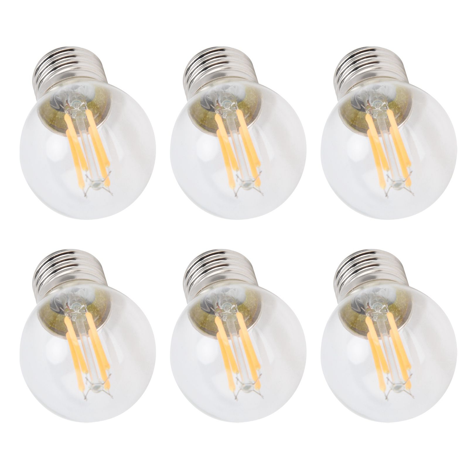 6PCS G45 E27 LED Light Bulb Transparent Glass Bulb Vintage Filament Lamp Warm Light 6W 220V โ image 2