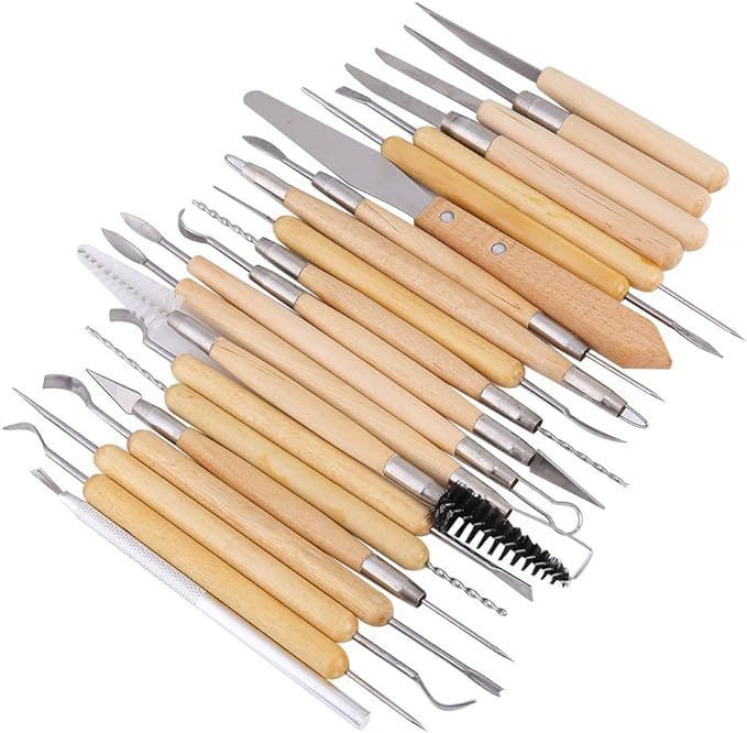 Clay Tools Carving Oil Clay Pottery Repair Knife 22 Sets of Radium Wire with Pen Bag Set Sculpture clay pottery trimming knife โ image 2