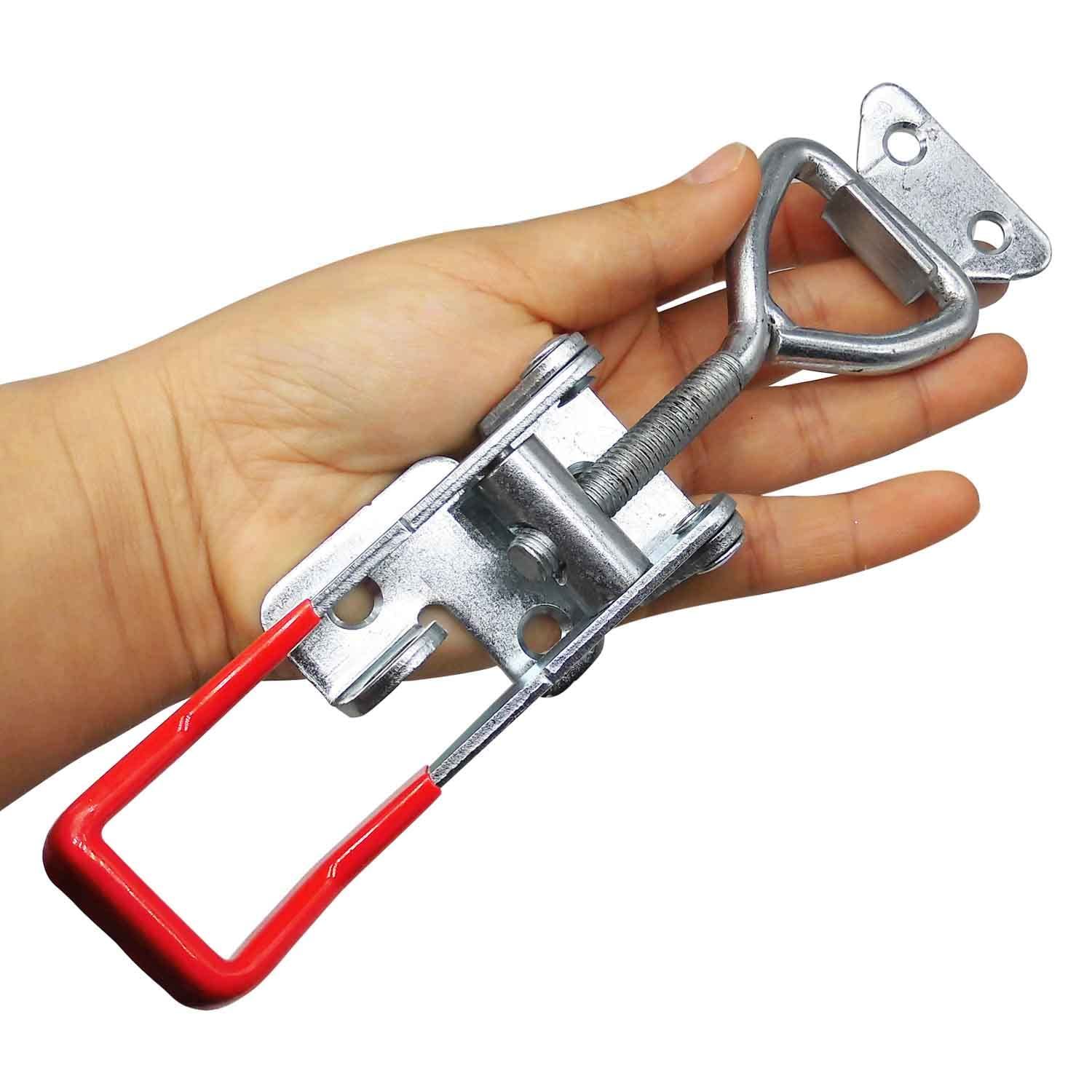 Adjustable Toggle Latch Clamp, Carbon Steel Heavy Duty Horizontal Pull Latch Self-lock Toggle Latch Hasps for Door Cabinet — image 5