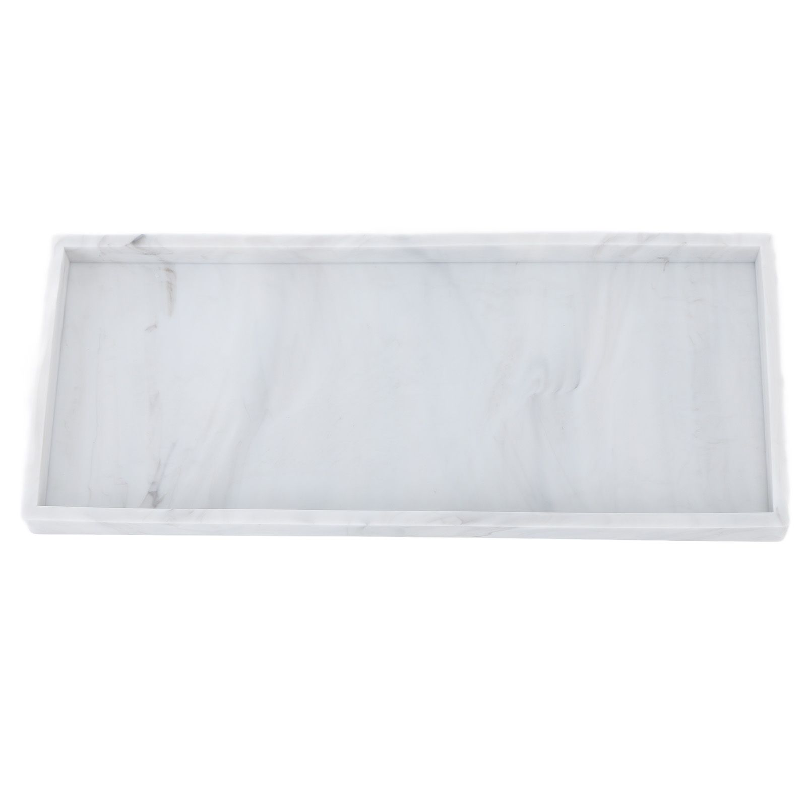 Silicone Storage Tray Silica Gel Kitchen Sorting Plate Tray Cosmetics Organizer Tray for Bathroom Dressing Table Marble Color Large Size โ image 4