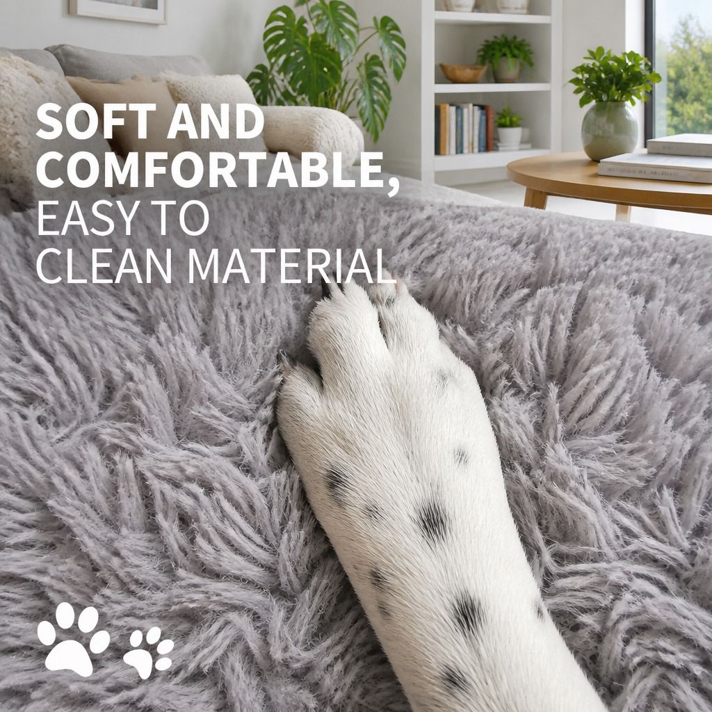 Dog Cat Pet Calming Bed Washable ZIPPER Cover Warm Soft Plush Round Sleeping 120cm — image 5