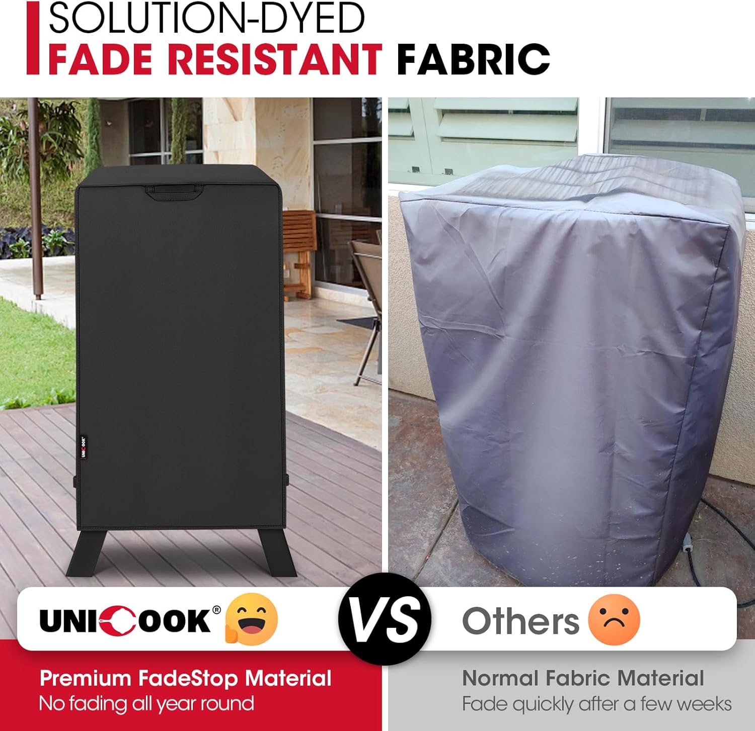 30 Inch Electric Smoker Cover for Masterbuilt, Heavy Duty Waterproof Vertical Smoker BBQ Grill Cover, All Weather Resistant, 18" W x 17" D x 33" H — image 4