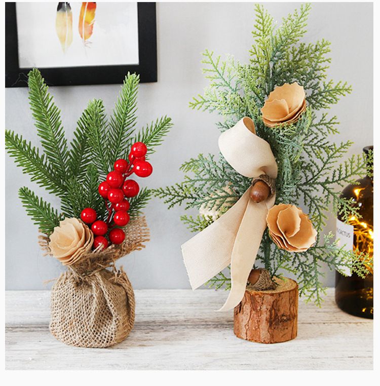 25cm Pine Needle Style Desktop Mini Christmas Tree โ image 5