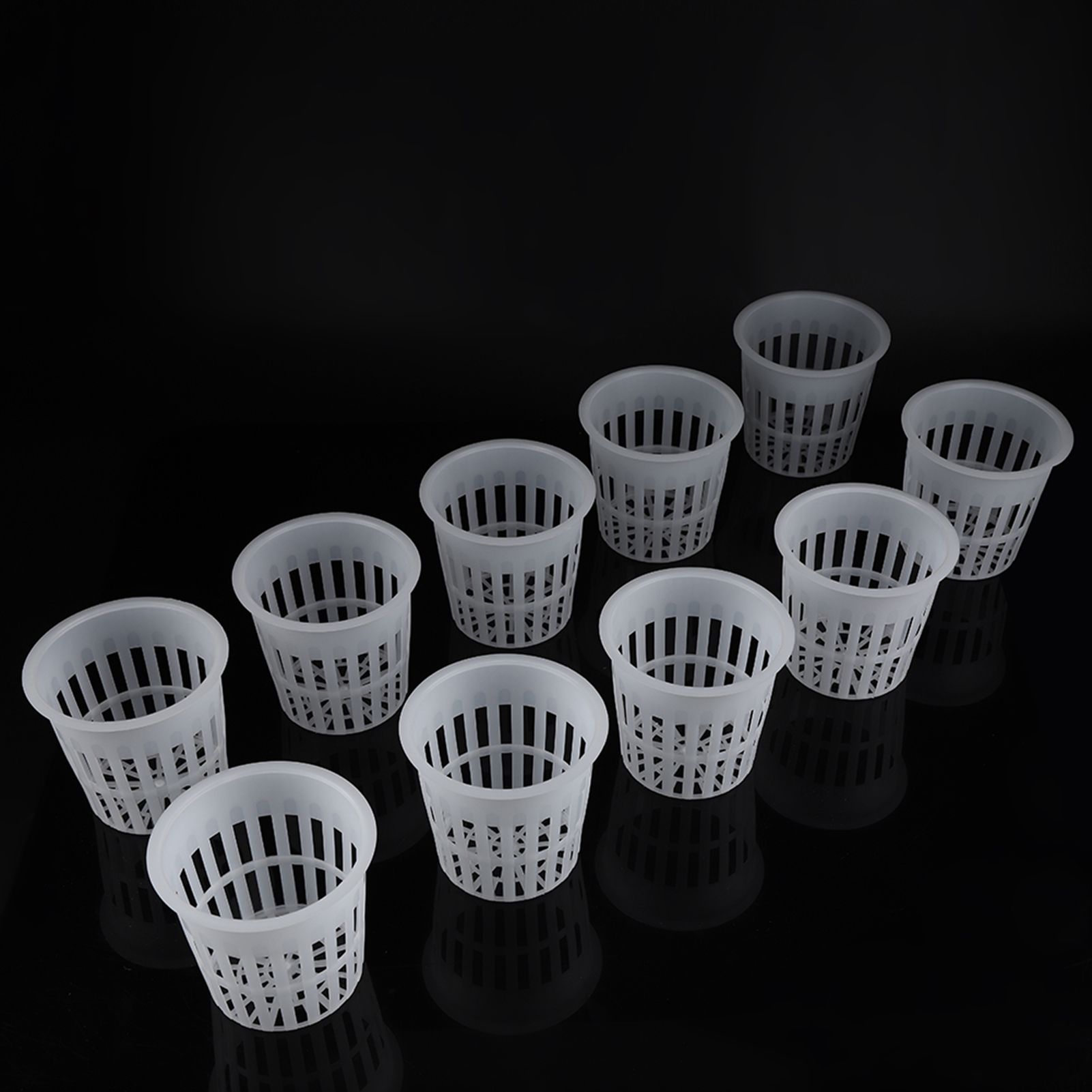 10pcs/Set Durable Safe Plastic Hydroponic Basket Cup for Garden Balcony Planting(White) โ image 4