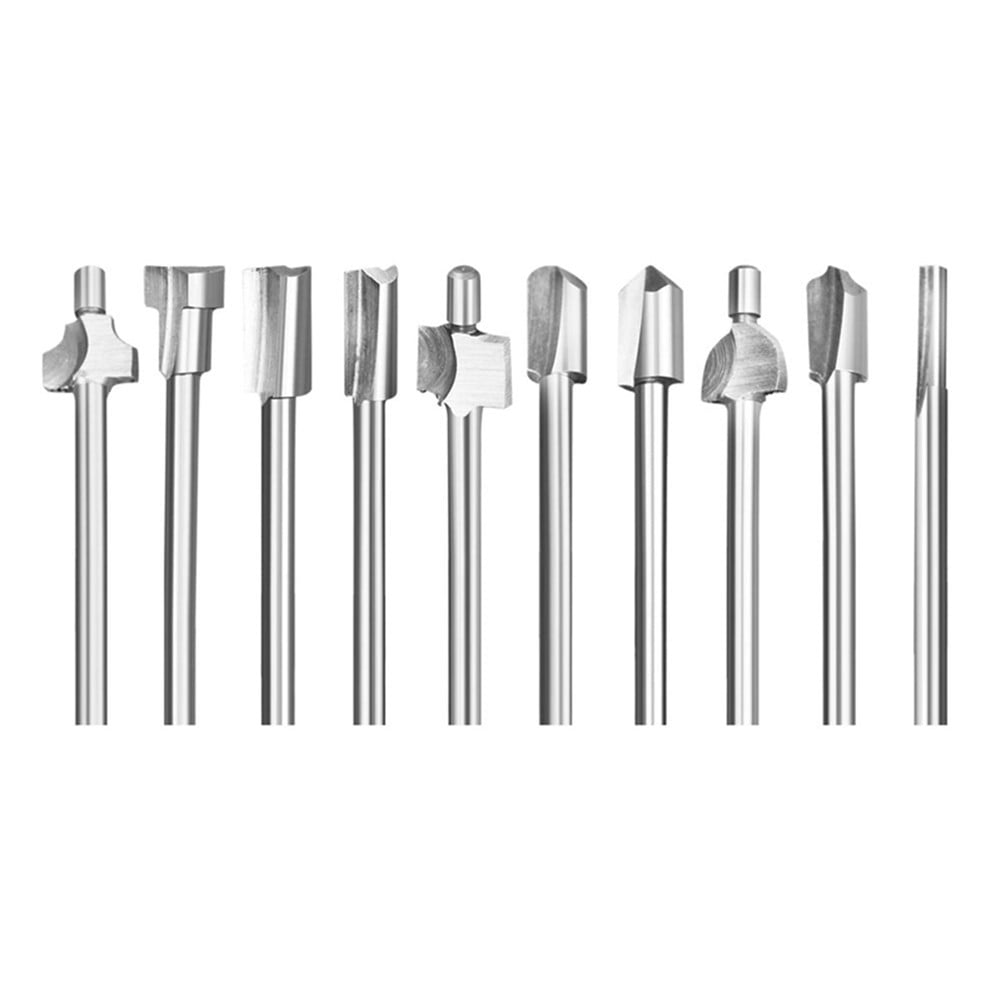 10Pcs Hss Router Bits Wood Cutter Milling Fits Dremel-Rotary Tool Set 1/8" 3Mm Shank Carpentry Router Bits For Rotary Tools Diy A Smile Home — image 6