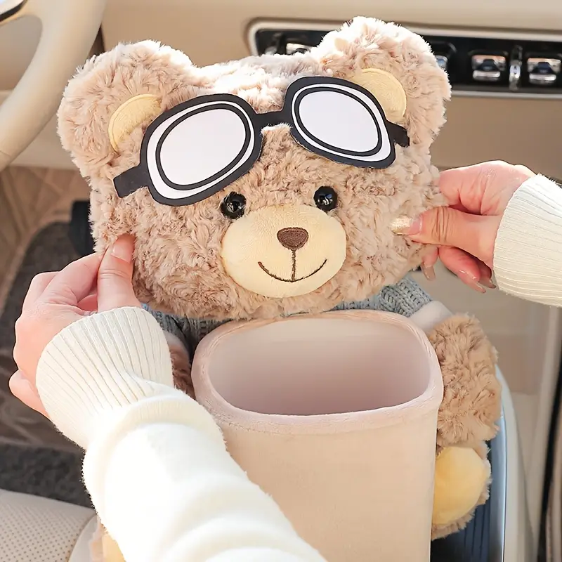 A cute car tissue holder and trash can in one, a creative car storage rack, and a car handrail for storing interior accessories