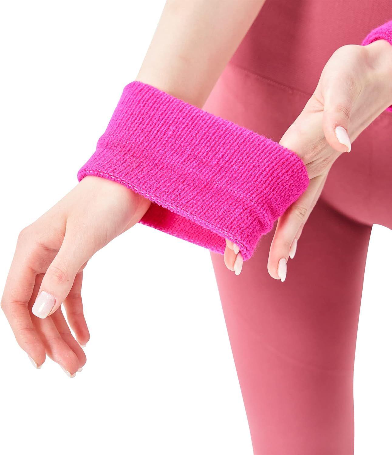 10 Pack Sports Wristband Sweatband Gym Yoga Wrist Support Sweatband Cotton Wrist Wraps โ image 3