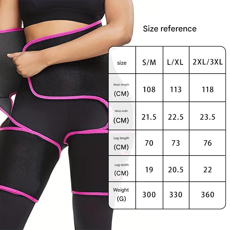 Black Women's 3-in-1 Body Shaper: Waist Cincher, Thigh Slimmer, Glute Lifter - Workout Gear (Size: L/XL) โ image 5