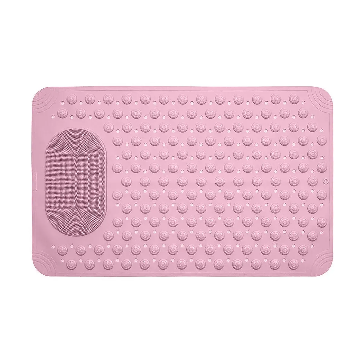 Non Slip Floor Pad Bathroom Tub Mat Bath Shower Mat with Round Massage Point - Pink