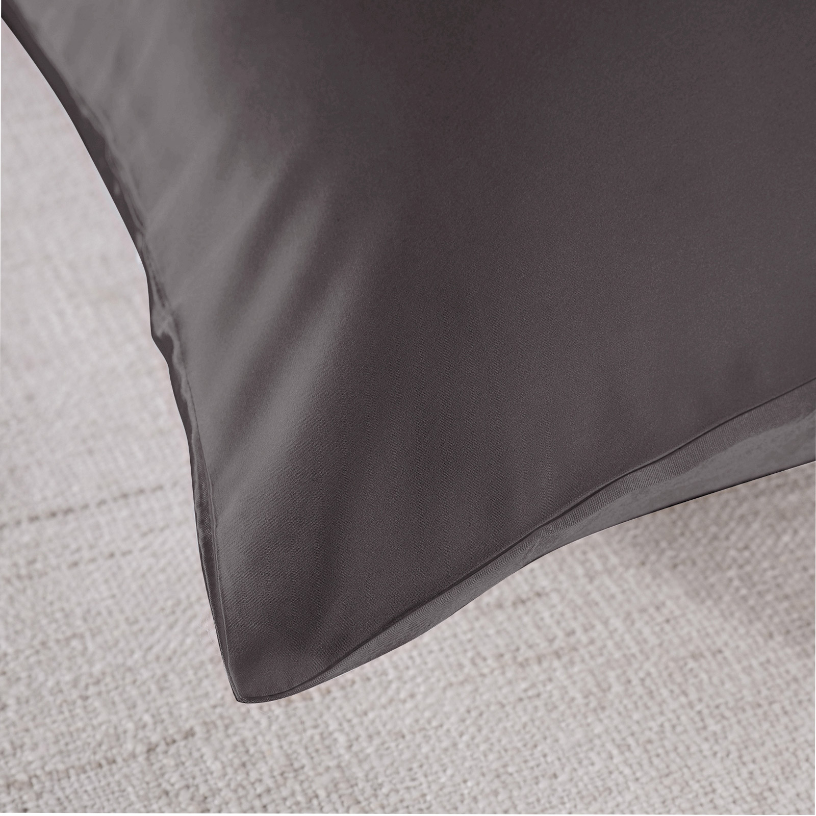 Royal Comfort Pure Silk Pillow Case 100% Mulberry Silk Hypoallergenic Pillowcase - Charcoal — image 3