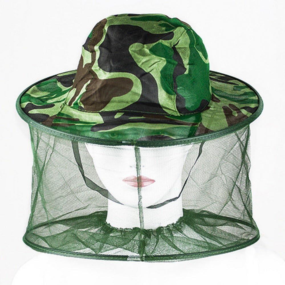 Camouflage Mosquito Insect Hat Bug Mesh Head Net Face Protector Beekeeping Outdoor Working Hunting Garden Supplies — image 3