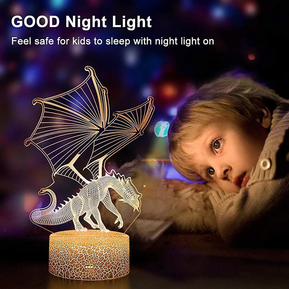 Dragon Lamp. Flying Dragon Night Light. Remote Control & 16 Colors Illusion — image 4