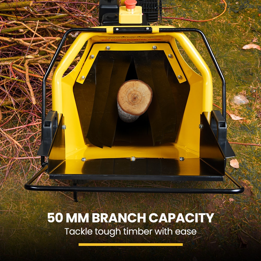 MICHIGAN 7HP 212cc Petrol Wood Chipper, Tree Mulcher - Raptor 1100 — image 3