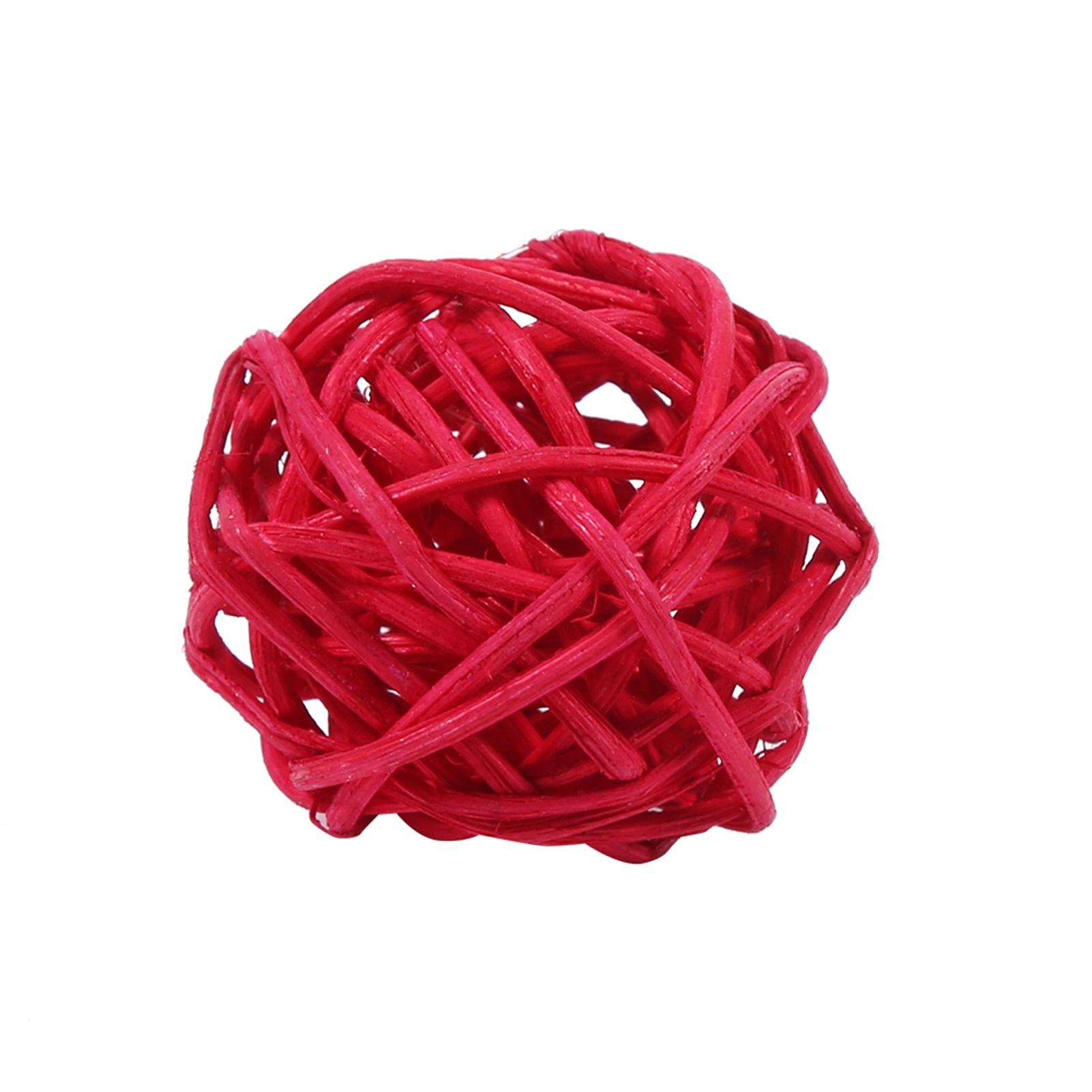 20Pcs Decorative Rattan Balls Ornaments Wedding Christmas Birthday Party Decorations (Red) — image 2