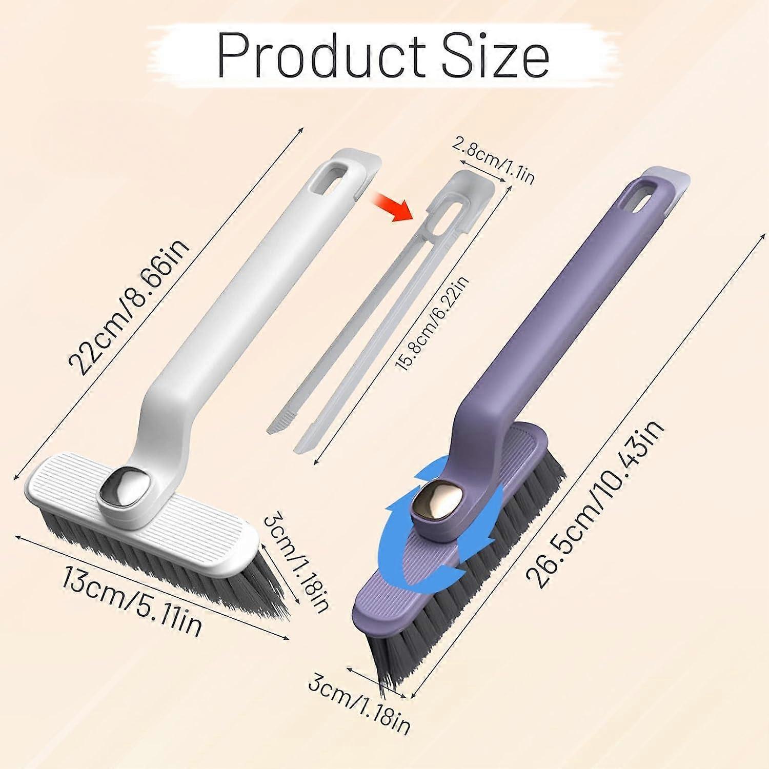 Rotating Crevice Cleaning Brush for Windows & Bathroom Gaps — image 2
