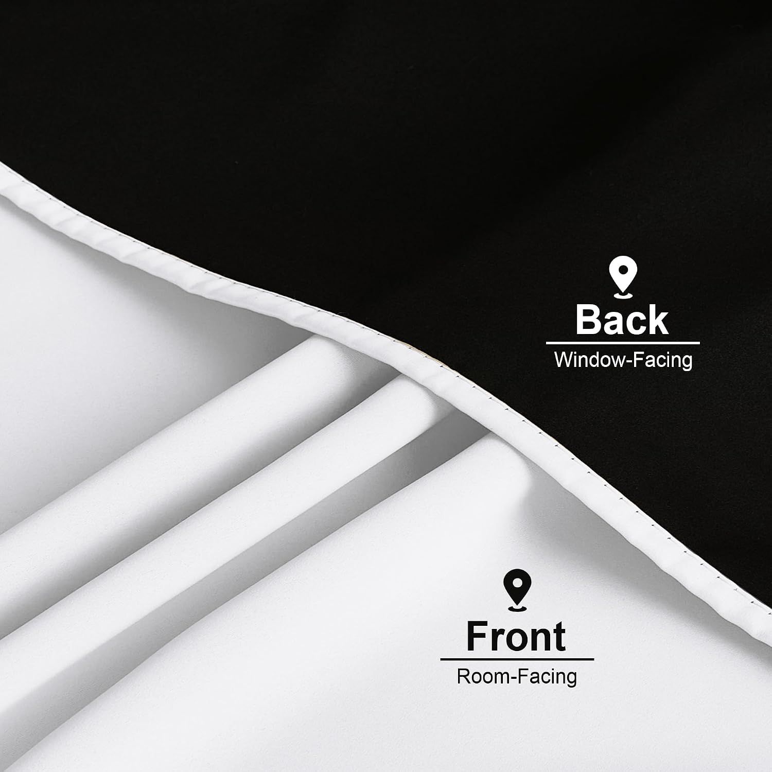 2 Pack White Blackout Curtains for Bedroom, Thermal Insulated Rod Pocket Drapes for Light Blocking and Noise Reduction, White, 132 x 213 cm โ image 4