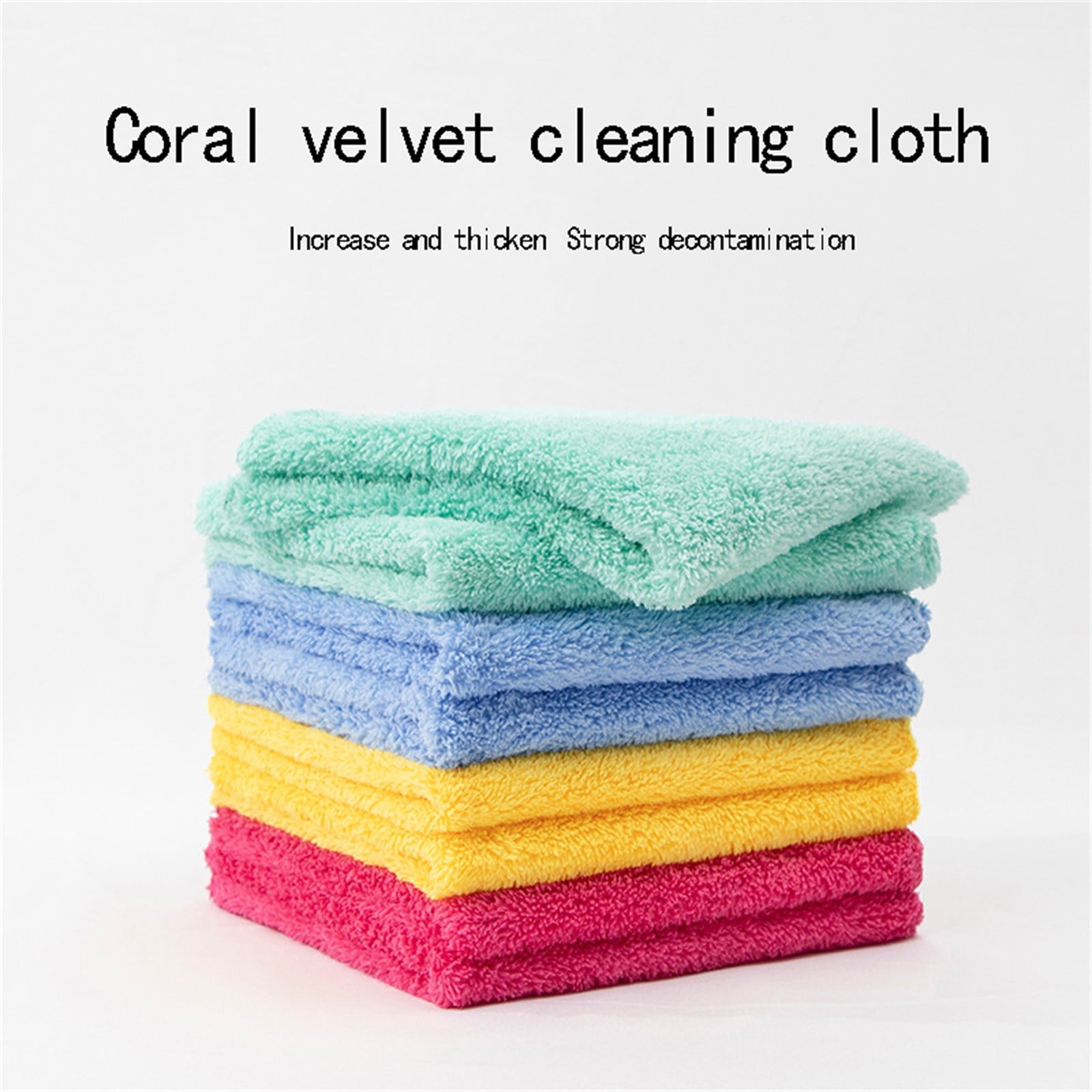 Kitchen Cleaning Supplies, 1 Pack of Fiber Cleaning Cloth Available in 4 Colors (Green/White/Yellow/Black) GNA โ image 5