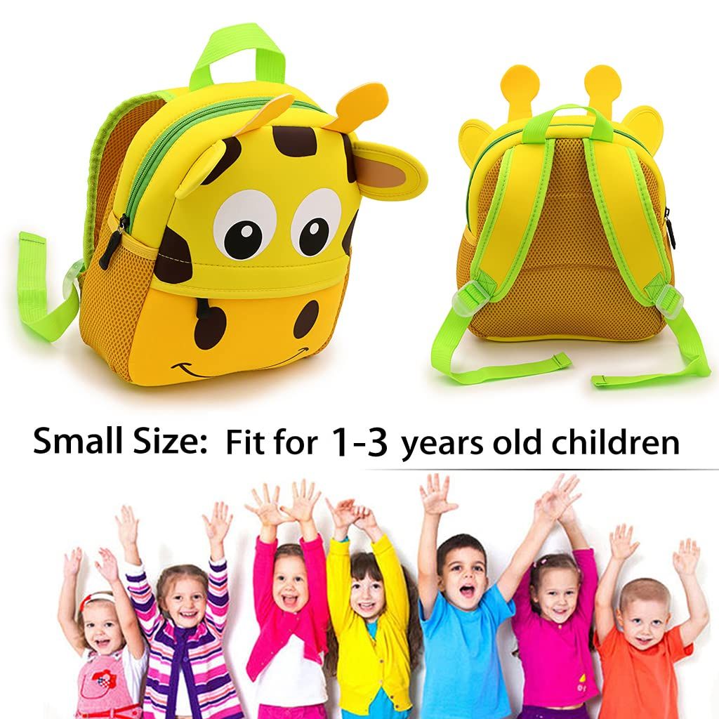 (giraffe)Preschool Backpack Toddler Animal Schoolbag Lunch backpack for Kids Boys Girls 8.3*10.2*3.15in — image 2